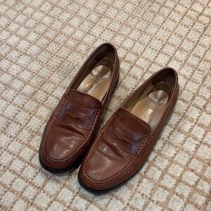 Cole Haan Rich Brown Leather Slip-Ons
